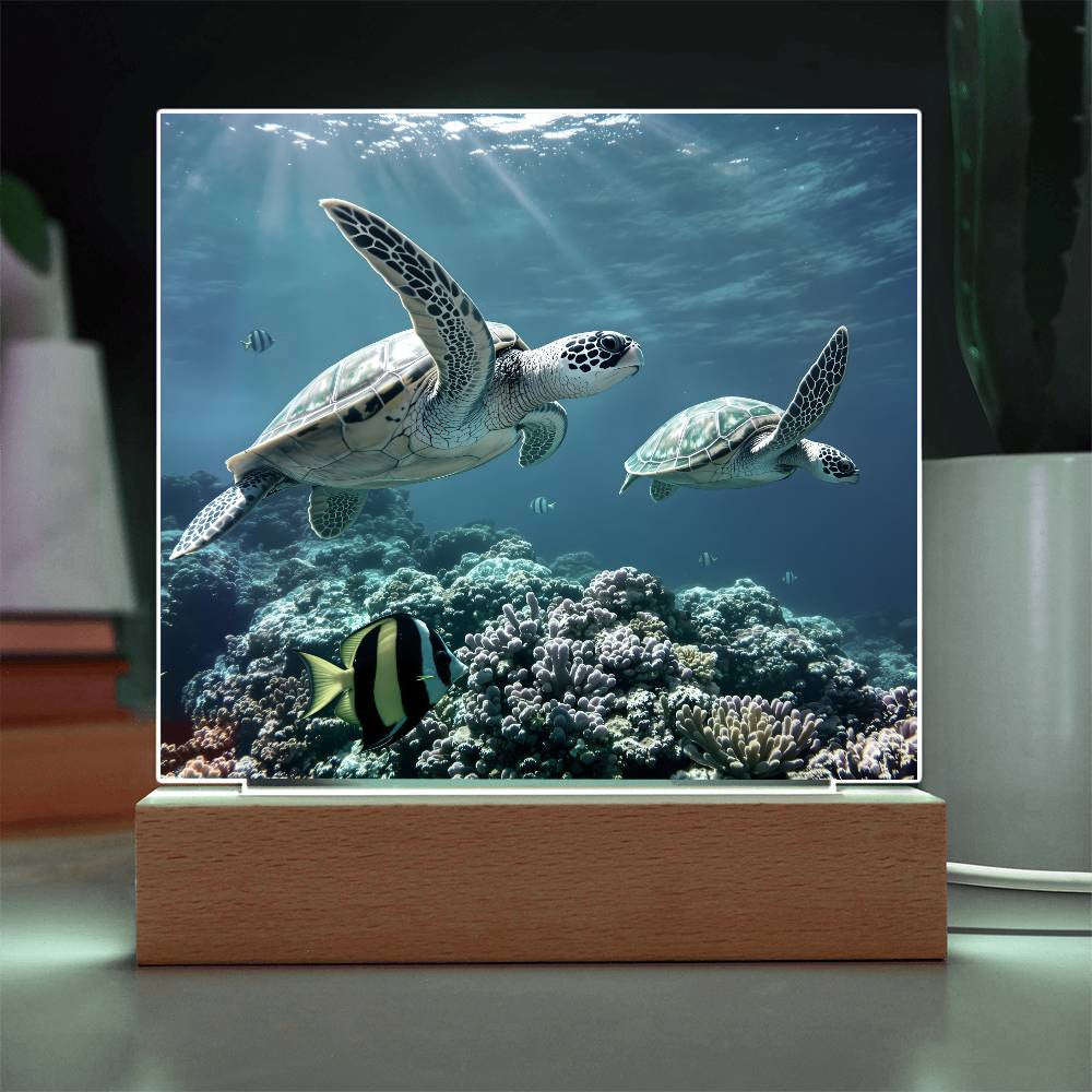 Sea Turtle Aquarium Night Light-[Heartfelt Family Gift]