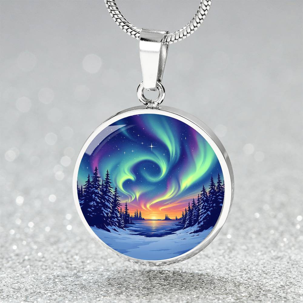 Northern Lights Pendant Necklace-[Heartfelt Family Gift]