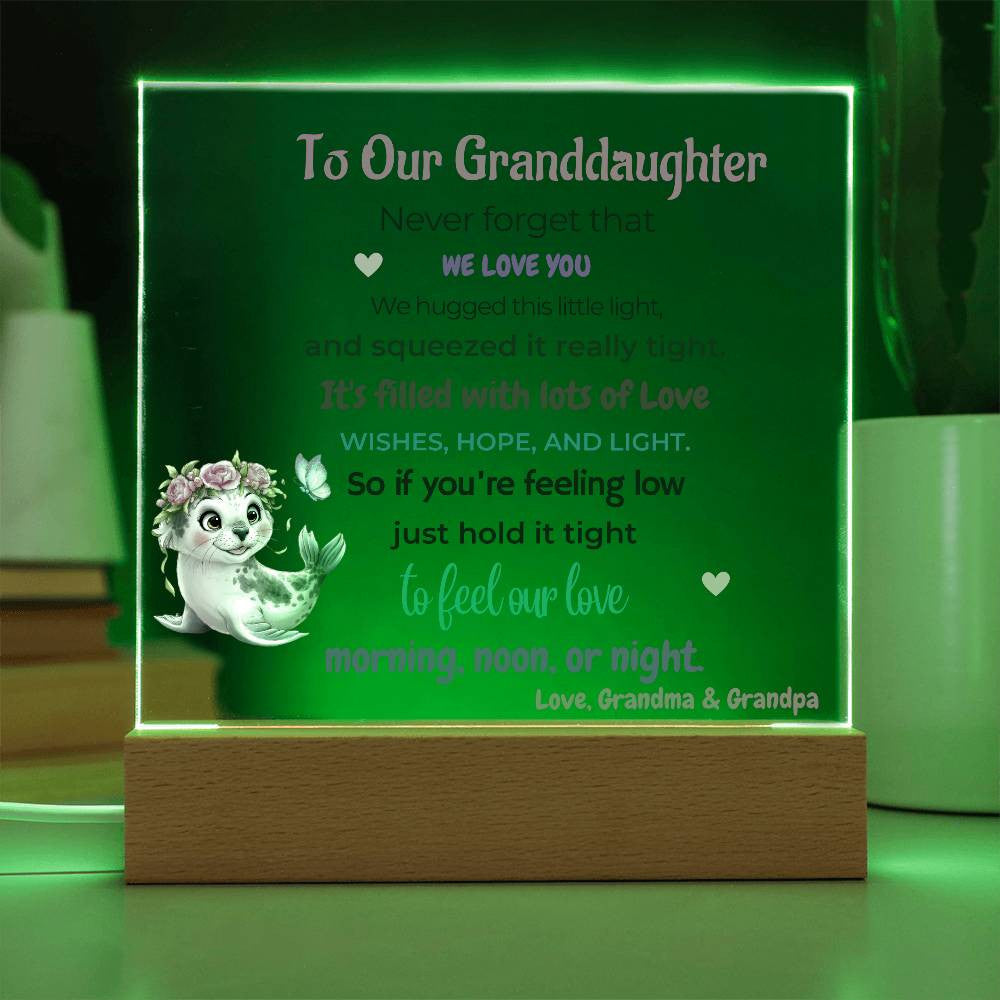 Personalized Granddaughter Sea Animal LED Night Light-[Heartfelt Family Gift]