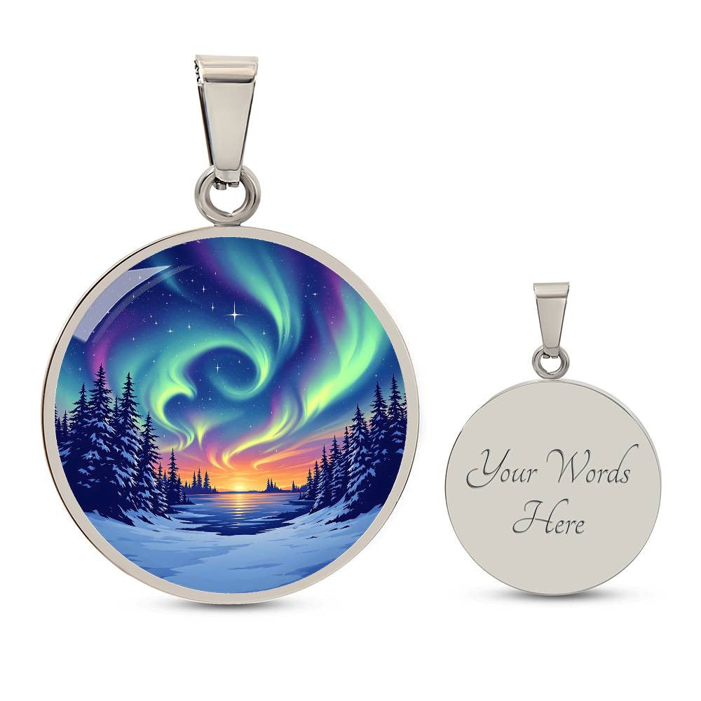 Northern Lights Pendant Necklace-[Heartfelt Family Gift]