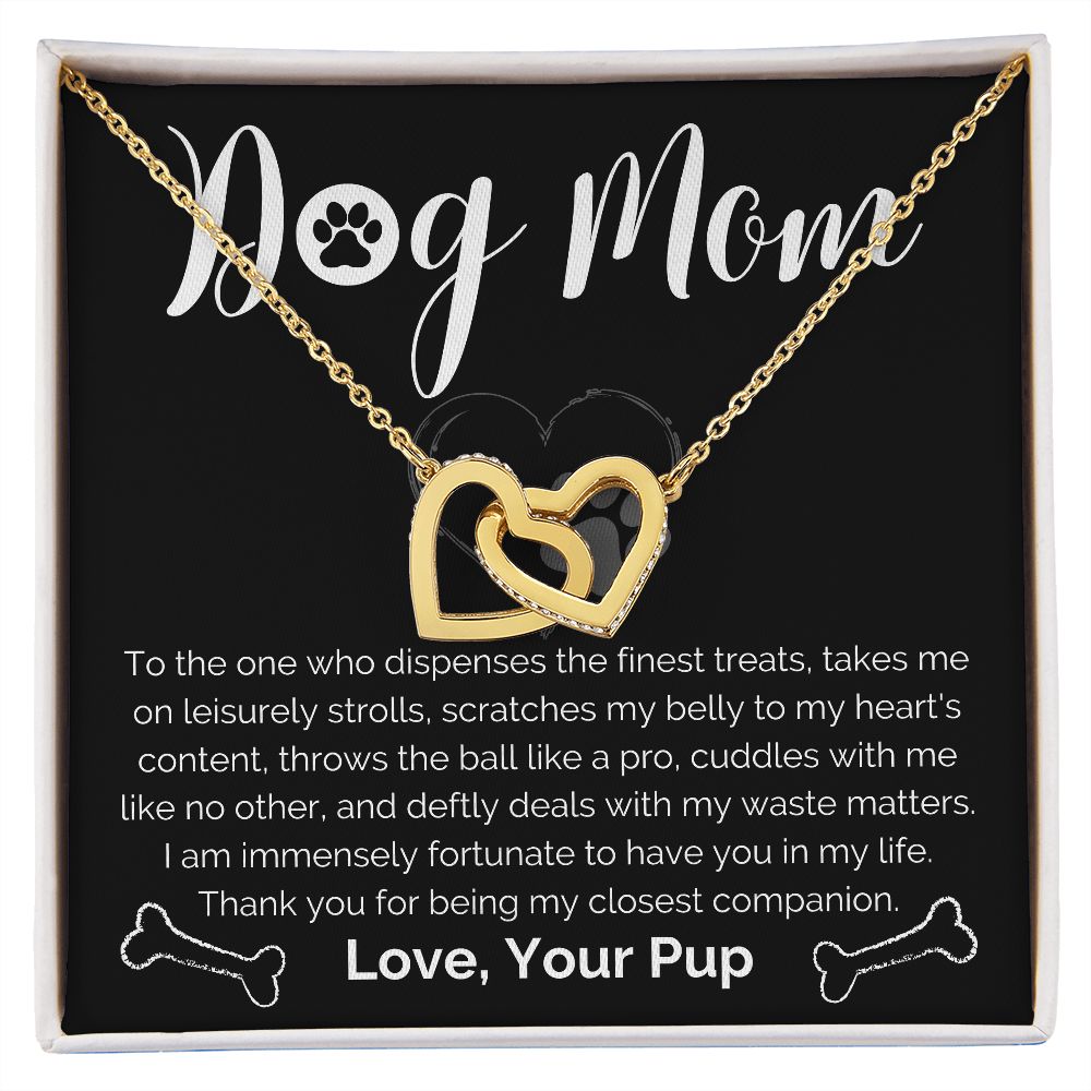 Dog Mom Interlocking Hearts Necklace From Puppy-FashionFinds4U