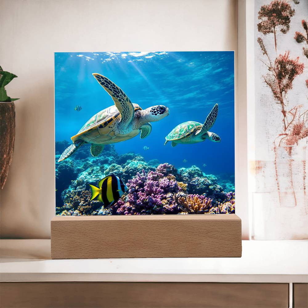 Sea Turtle Aquarium Night Light-[Heartfelt Family Gift]