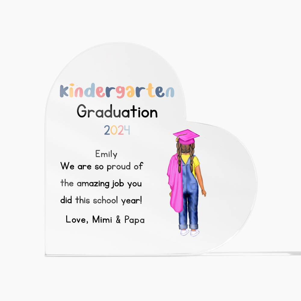 Personalized Kindergarten Graduation Heart Plaque Gift-[product type]