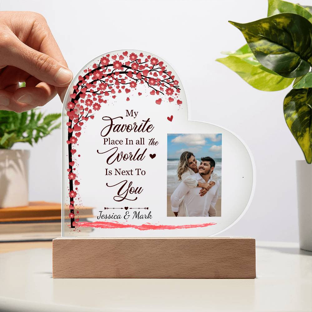 Couple Personalized Plaque Photo Gift for Anniversary Valentines or Birthday.-[product type]