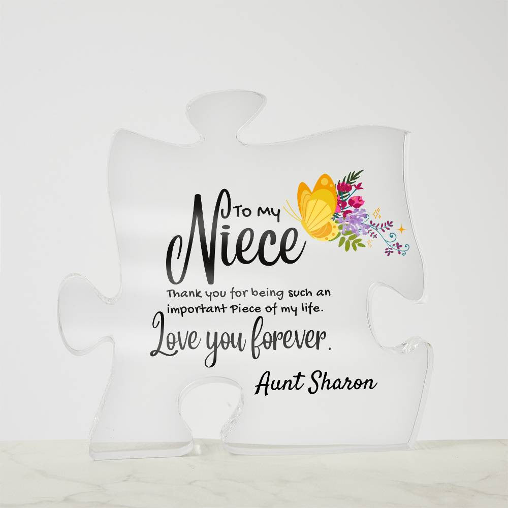 Niece Acrylic Puzzle Plaque