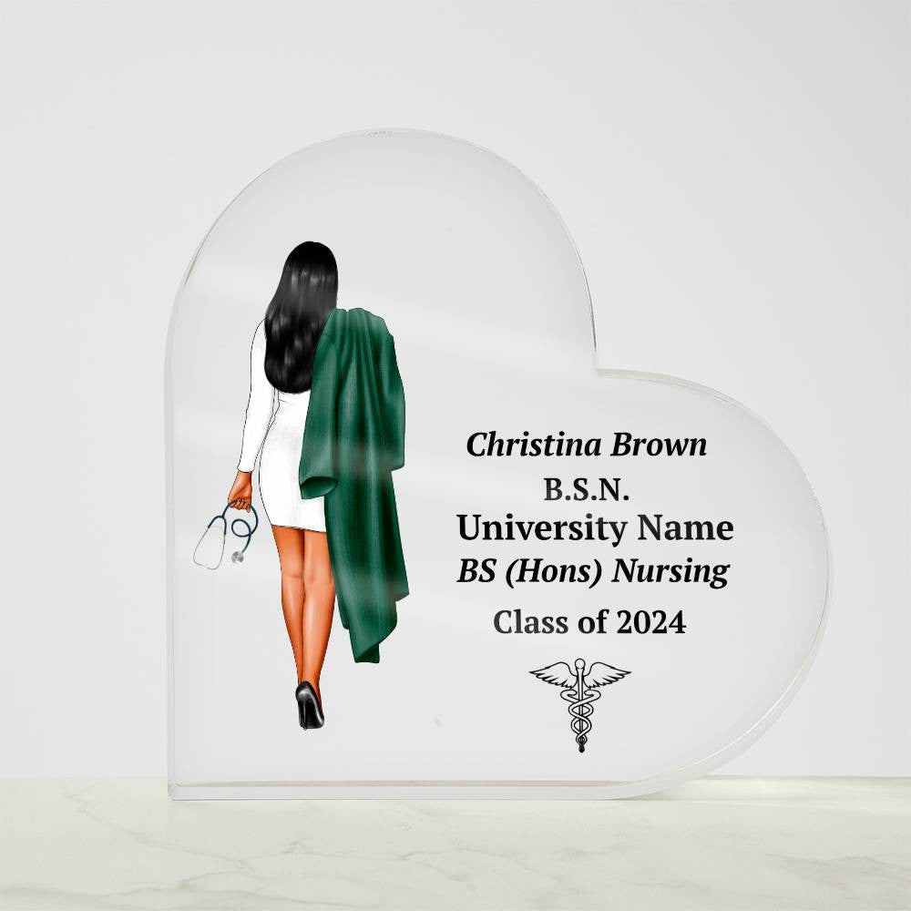 Nursing Graduation Heart Plaque Gift-[product type]