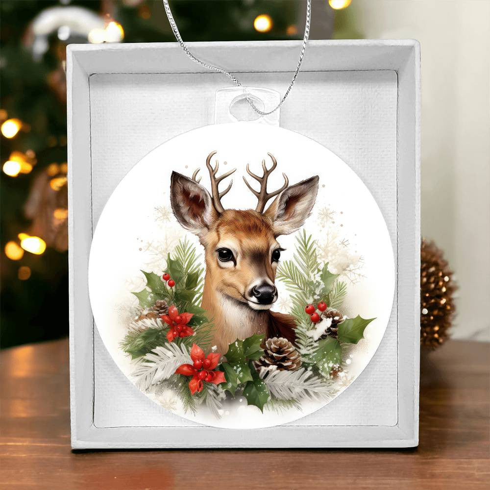 Deer Acrylic Christmas Ornament-[Heartfelt Family Gift]