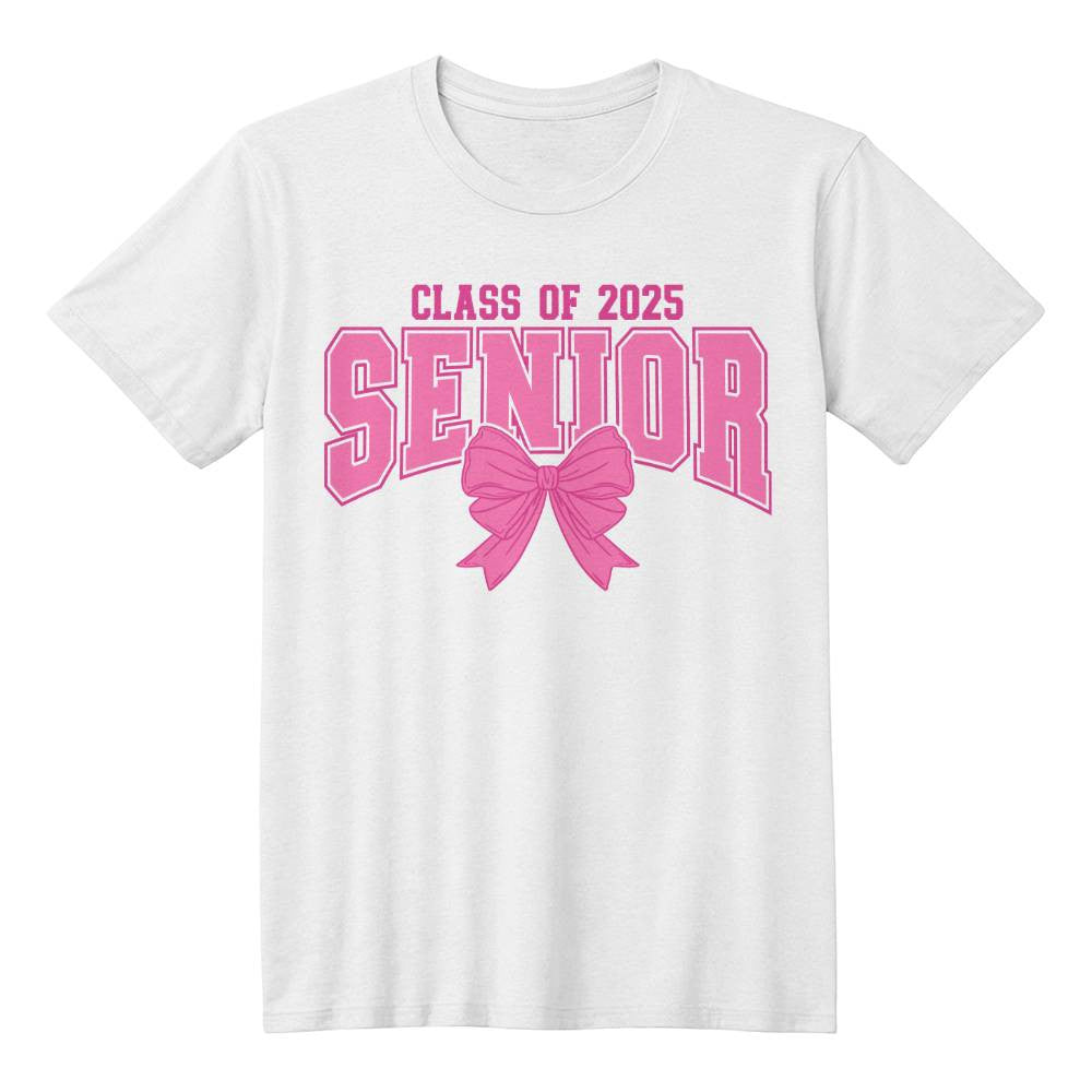 Senior Class of 2025 Pink Couquette  T-Shirt-[Heartfelt Family Gift]