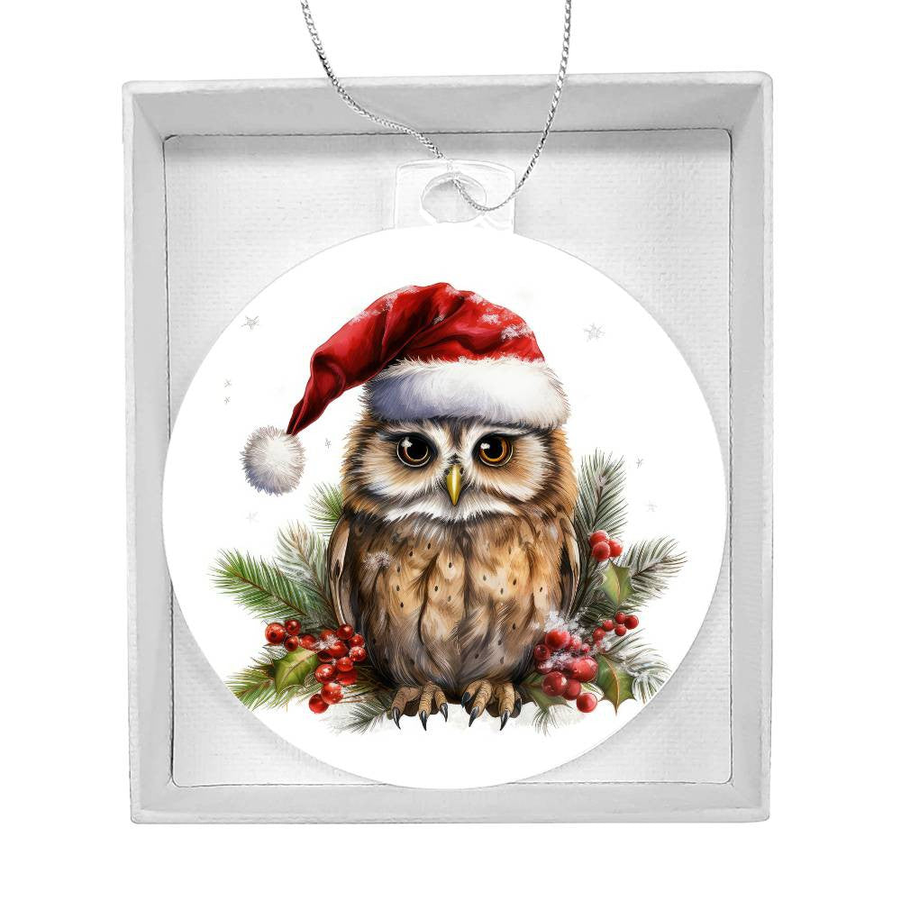 Owl Acrylic Christmas Ornament-[Heartfelt Family Gift]