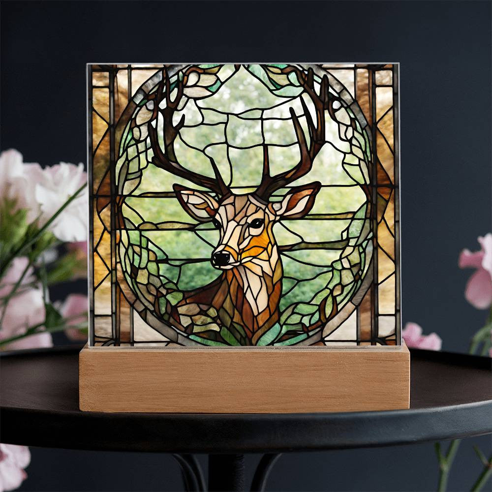 Deer Acrylic Square Plaque-[Heartfelt Family Gift]