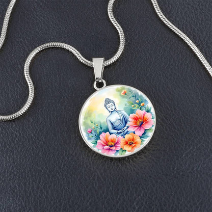 Buddha Pendant Necklace with Engraving-[Heartfelt Family Gift]