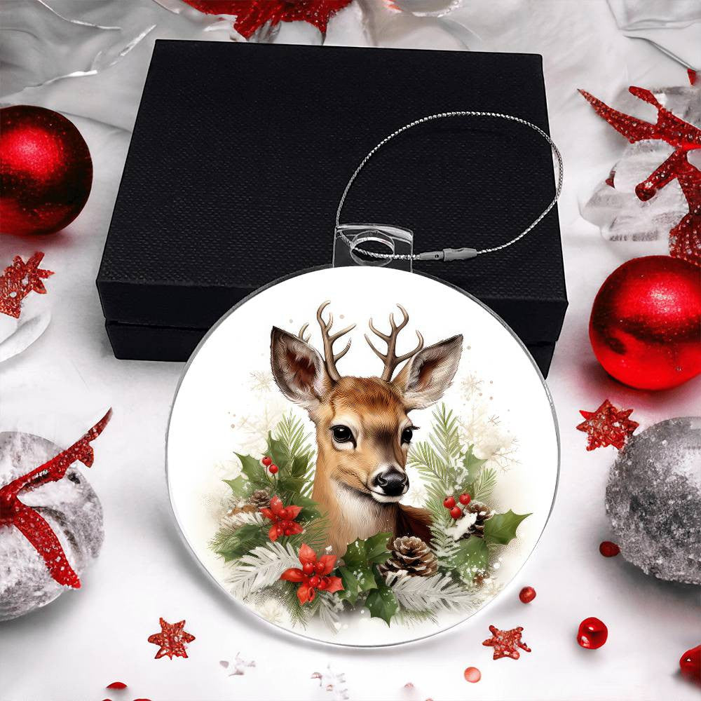 Deer Acrylic Christmas Ornament-[Heartfelt Family Gift]