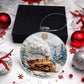 Gold Train Acrylic Christmas Ornament