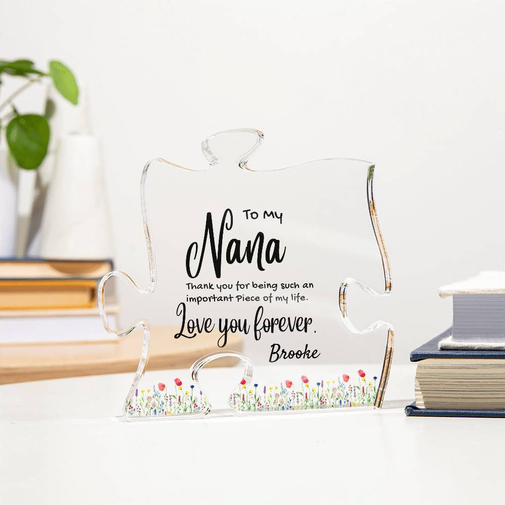 Nana Acrylic Puzzle Plaque