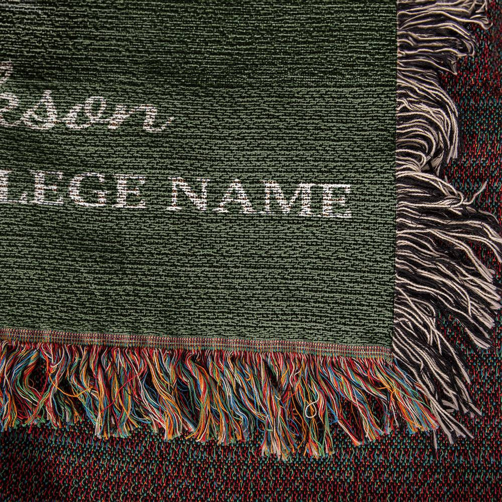 Personalized Masters Degree Woven Throw Blanket for MBA-[Heartfelt Family Gift]