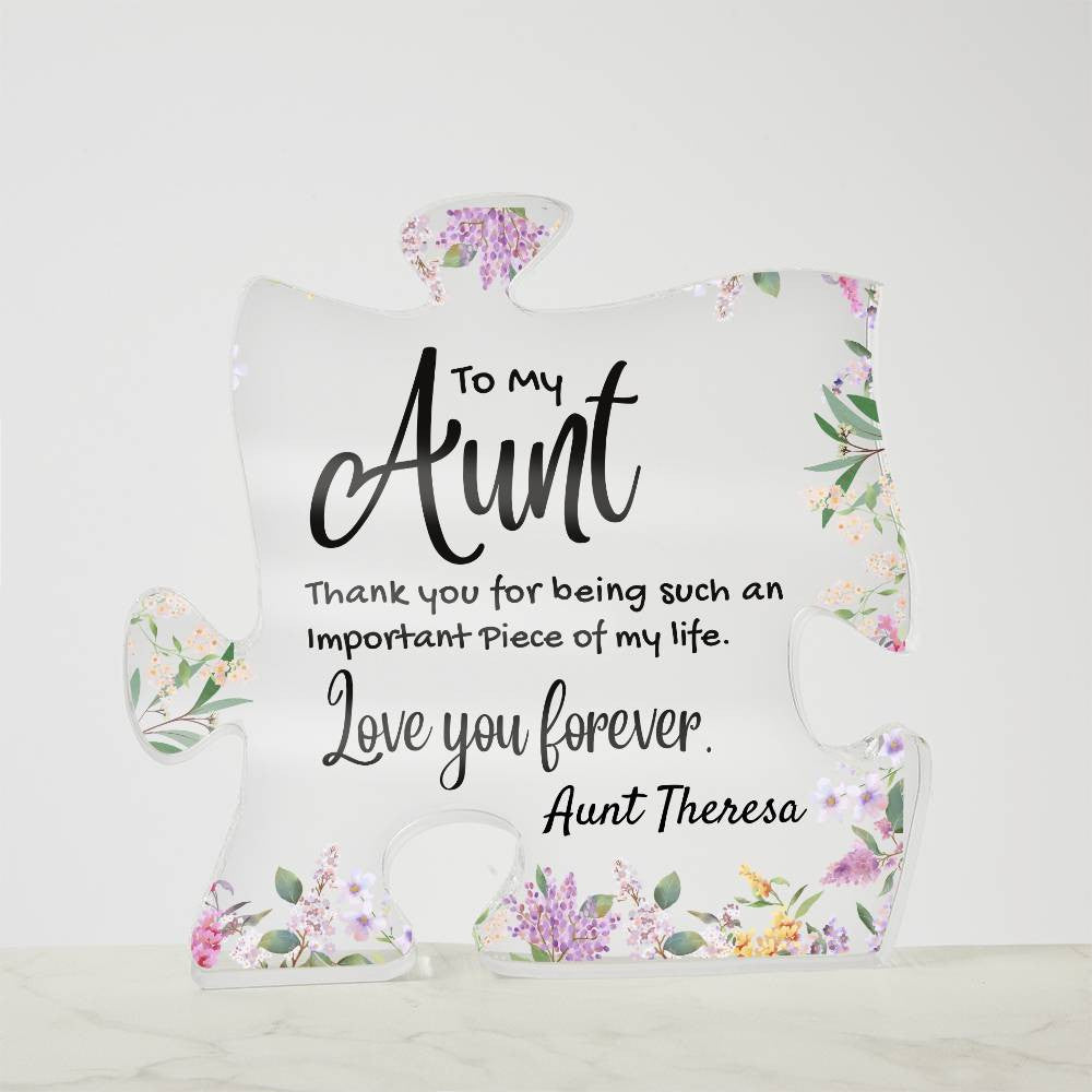 Aunt Acrylic Puzzle Plaque