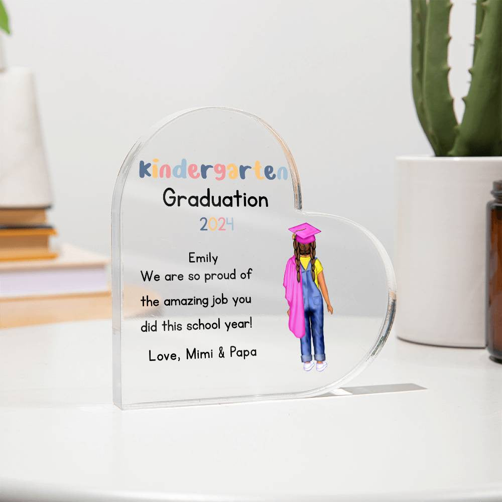 Personalized Kindergarten Graduation Heart Plaque Gift-[product type]