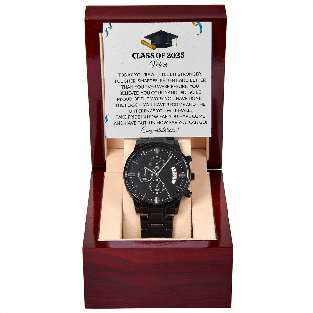 Class of 2025 Graduation Gift Chronograph Watch-[Heartfelt Family Gift]