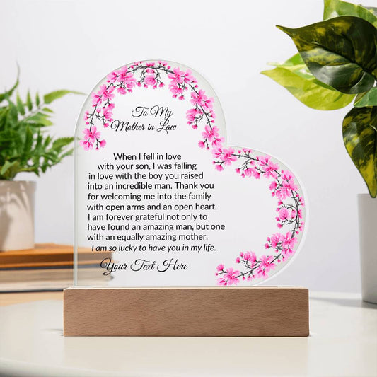 Mother in Law Led Heart Plaque-[product type]