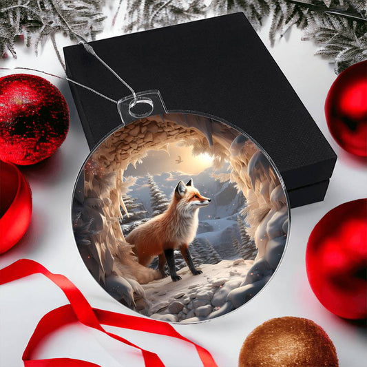 Fox Acrylic Christmas Ornament-[Heartfelt Family Gift]