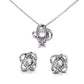 Future Wife - Fiancee 1st Anniversary Love Knot Necklace Earring Set-FashionFinds4U