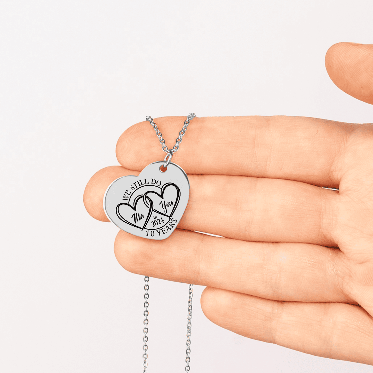 10th Year Anniversary Heart Necklace-[Heartfelt Family Gift]