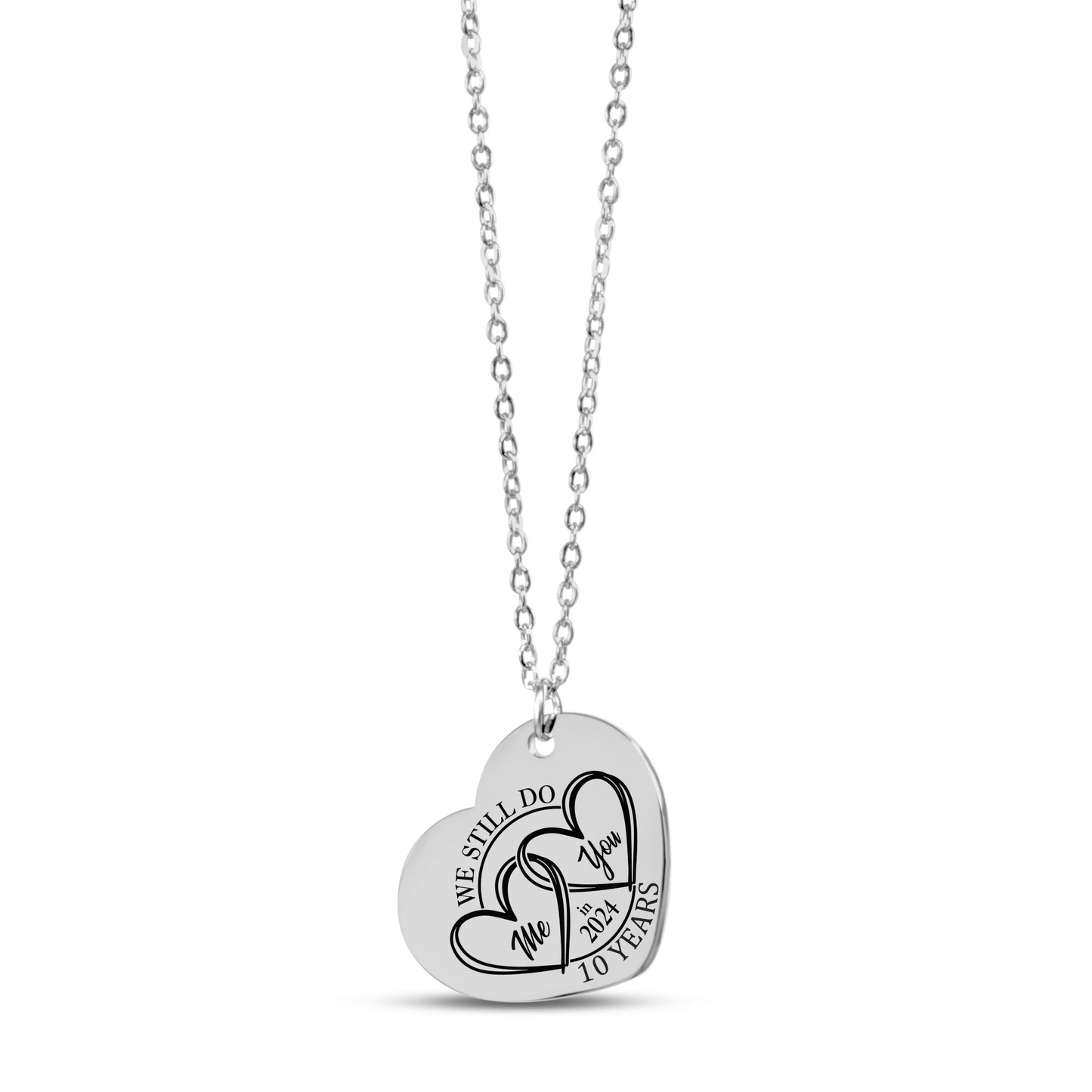 10th Year Anniversary Heart Necklace-[Heartfelt Family Gift]