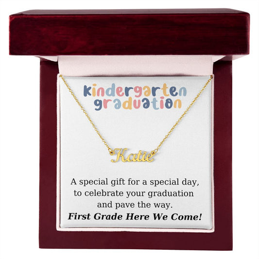 Kindergarten Graduation - Personalized Name Necklace-FashionFinds4U