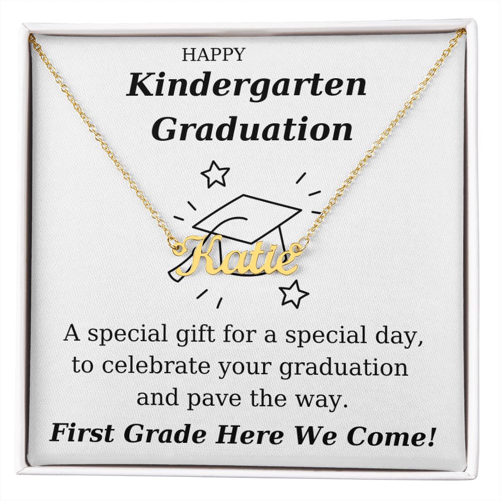 Kindergarten Graduation - Custom Personalized Name Necklace Gift-FashionFinds4U