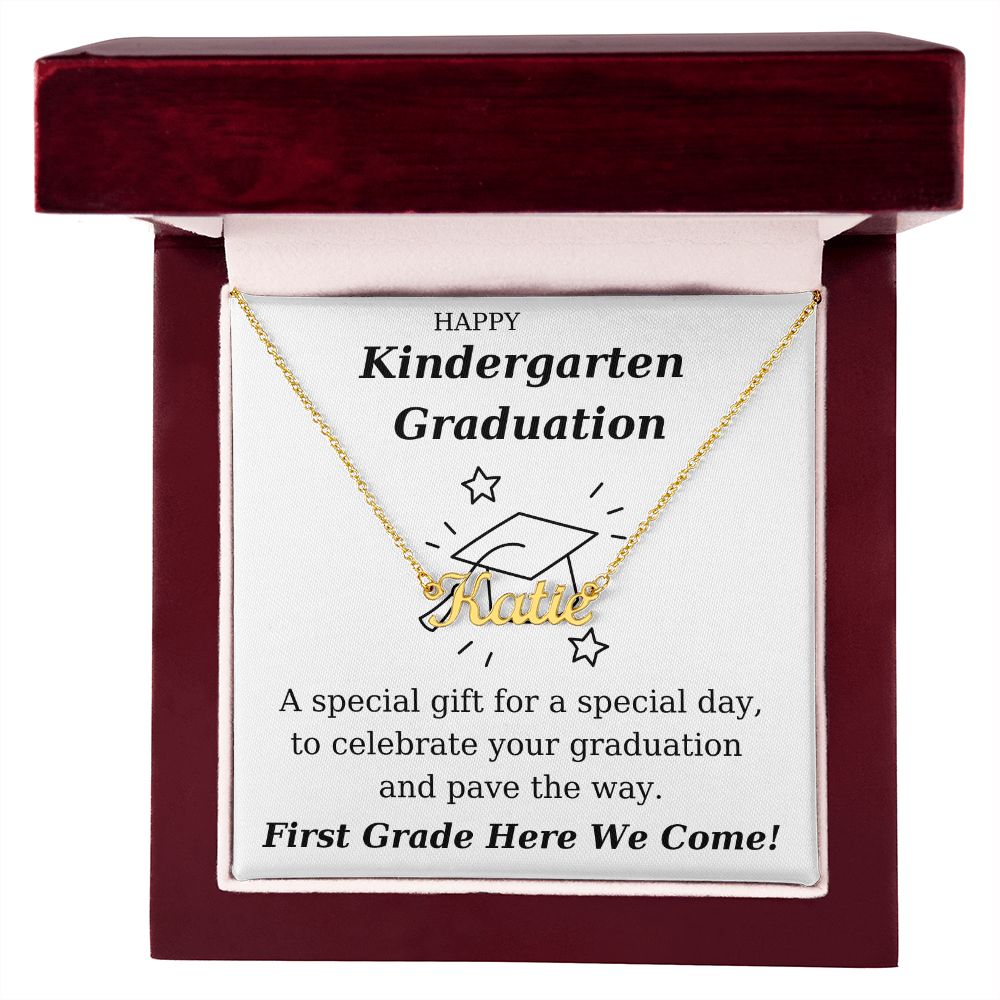 Kindergarten Graduation - Custom Personalized Name Necklace Gift-FashionFinds4U