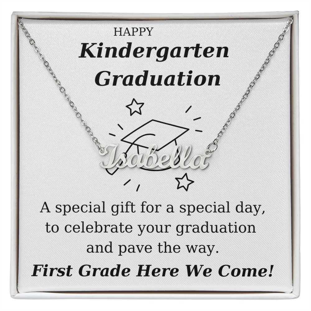 Kindergarten Graduation - Custom Personalized Name Necklace Gift-FashionFinds4U