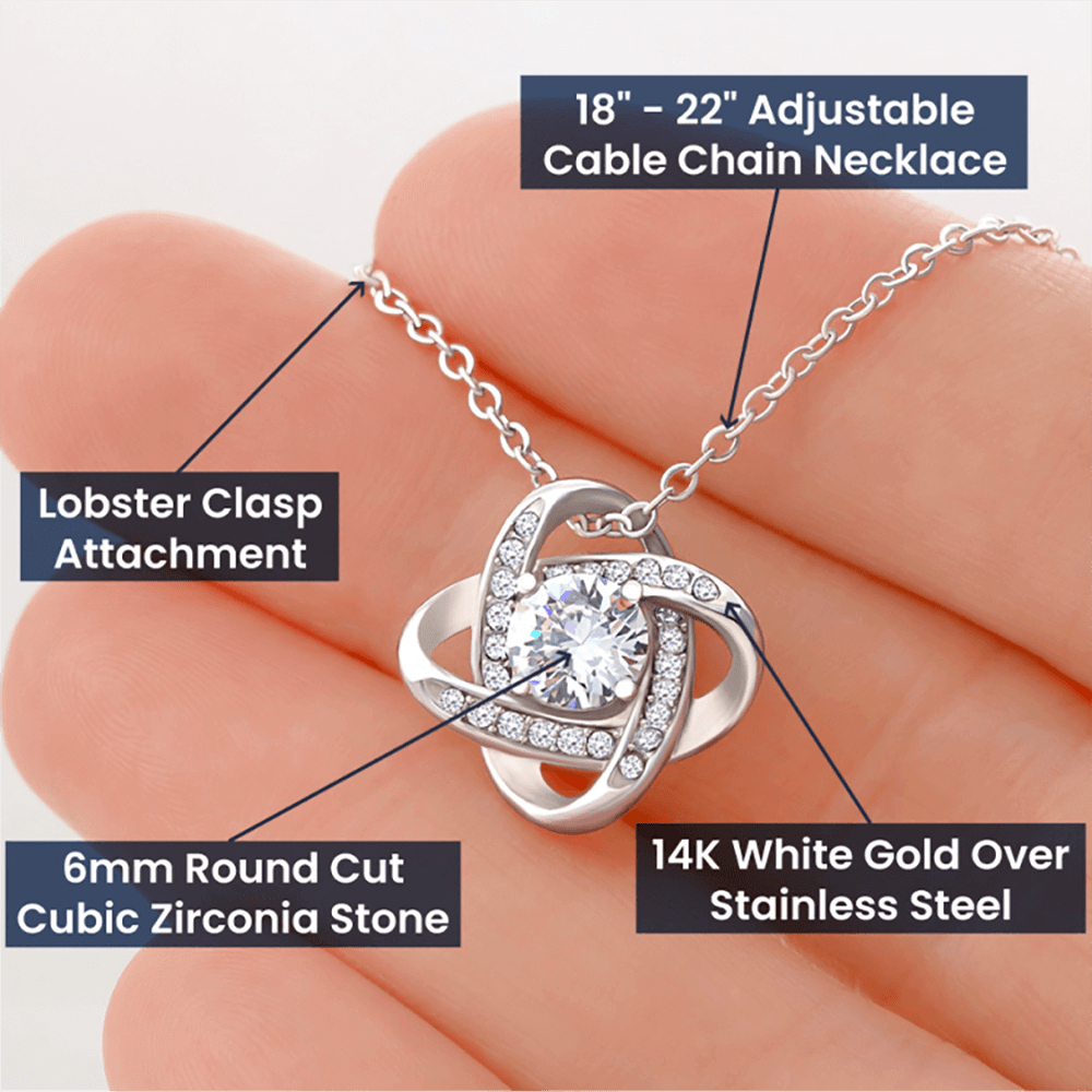 Loving Mom Love Knot Necklace-[Heartfelt Family Gift]