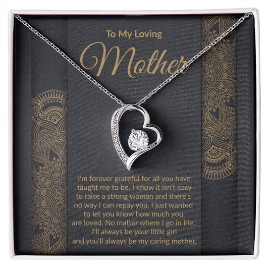 Loving Mother Heart Pendant Necklace-FashionFinds4U