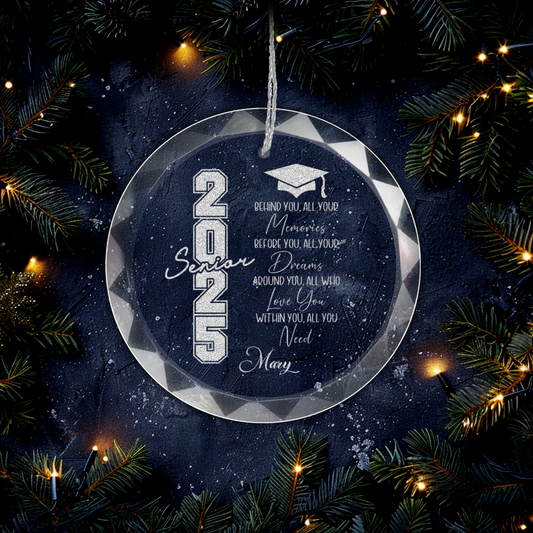 Senior 2025 Graduation Christmas Ornament With Gift Box