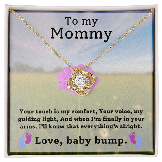 Mom To Be Baby Bump Pregnancy Gift Love Knot Necklace-FashionFinds4U