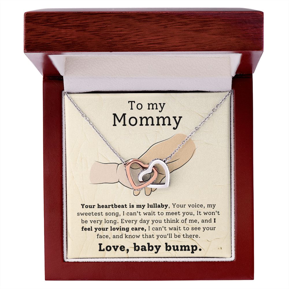 Mommy To Be Pregnancy Gift Interlocking Heart Necklace-FashionFinds4U