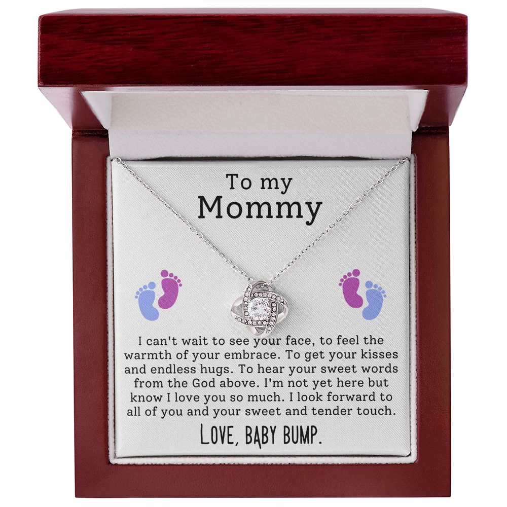 Mommy To Be Pregnancy Gift Love Knot Necklace-FashionFinds4U