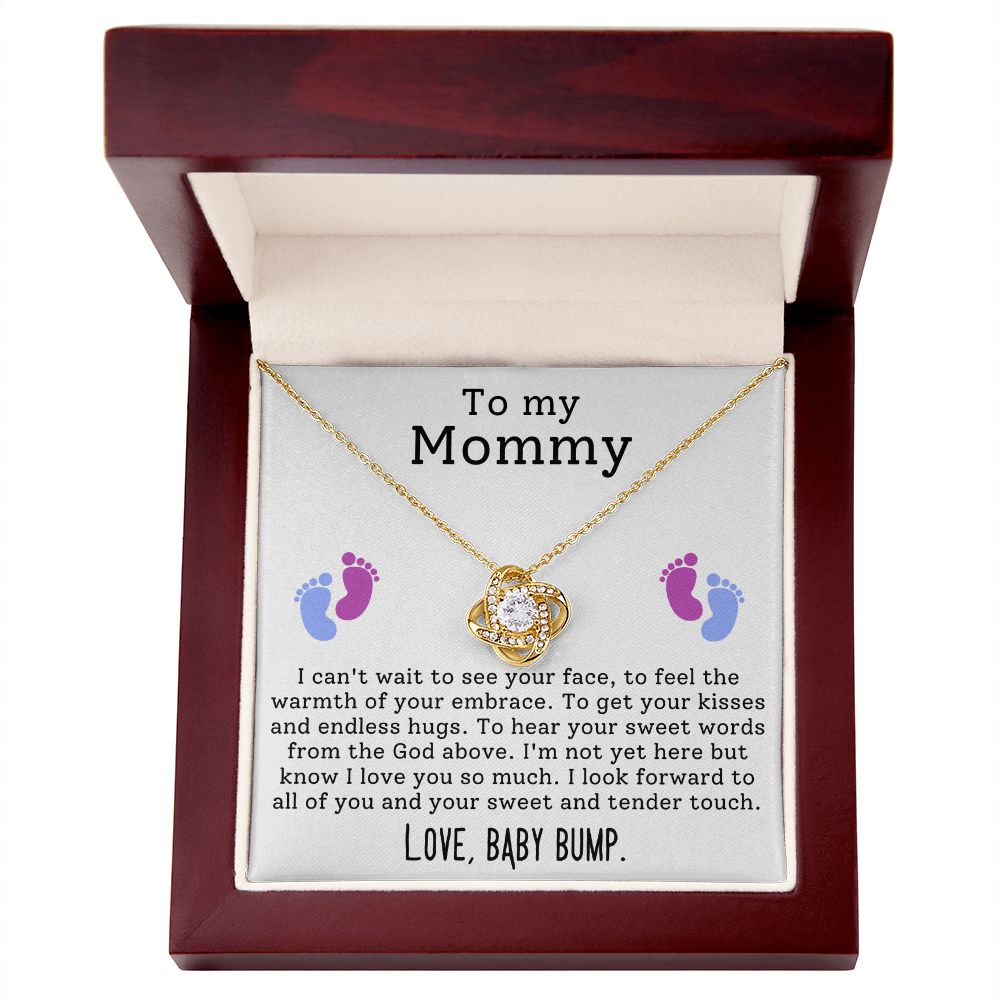 Mommy To Be Pregnancy Gift Love Knot Necklace-FashionFinds4U