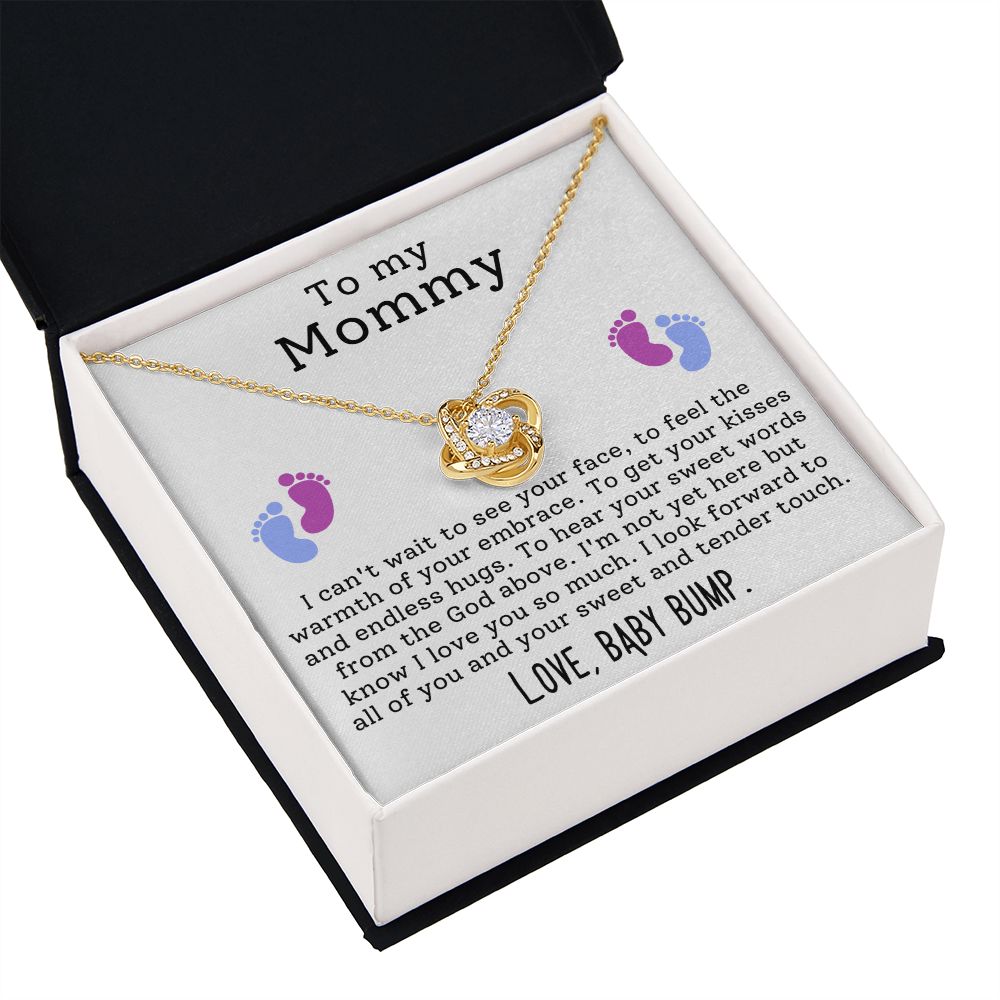 Mommy To Be Pregnancy Gift Love Knot Necklace-FashionFinds4U