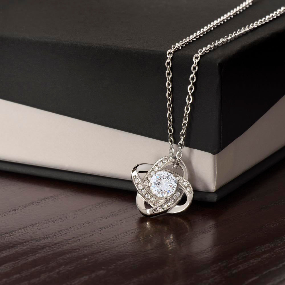 Mommy To Be Pregnancy Gift Love Knot Necklace-FashionFinds4U