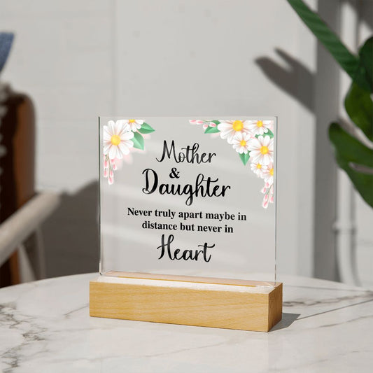 Mother and Daughter Distance Lighted RGB Acrylic Square-FashionFinds4U