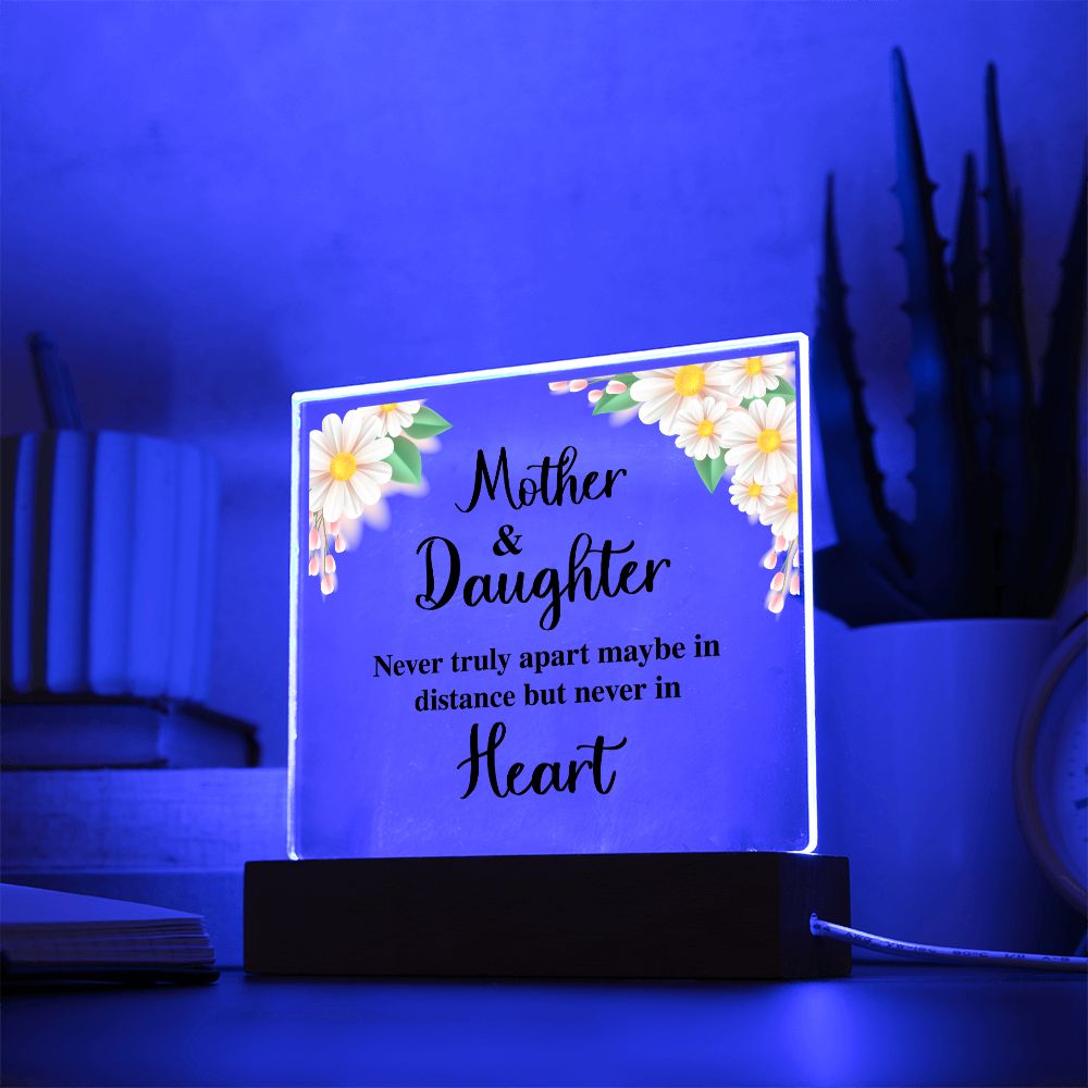 Mother and Daughter Distance Lighted RGB Acrylic Square-FashionFinds4U