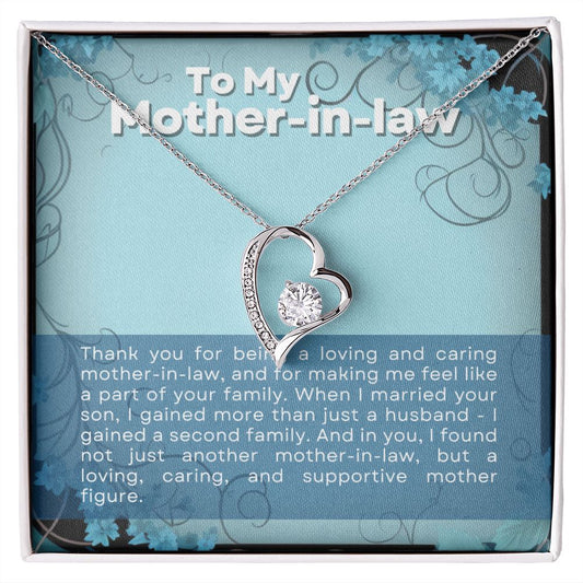 Mother In Law Thank You Forever Love Heart Necklace-FashionFinds4U