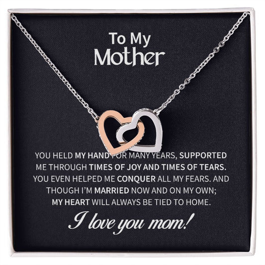 To My Mother Interlocking Hearts Necklace-FashionFinds4U