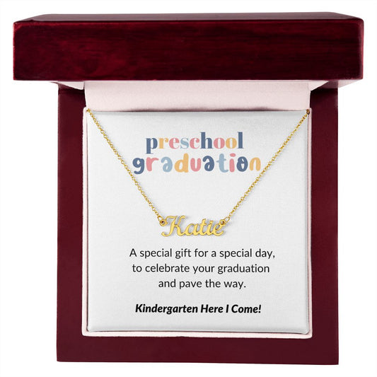 Personalized Preschool Graduation Name Necklace Gift-FashionFinds4U