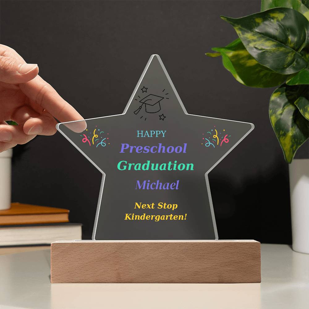 Kindergarten Graduation Plaque,  Preschool Grad,  Pre-K Graduate,  Nightlight, Last Day of School Gift, Pre School Gift, Class of 2036 2037-[product type]