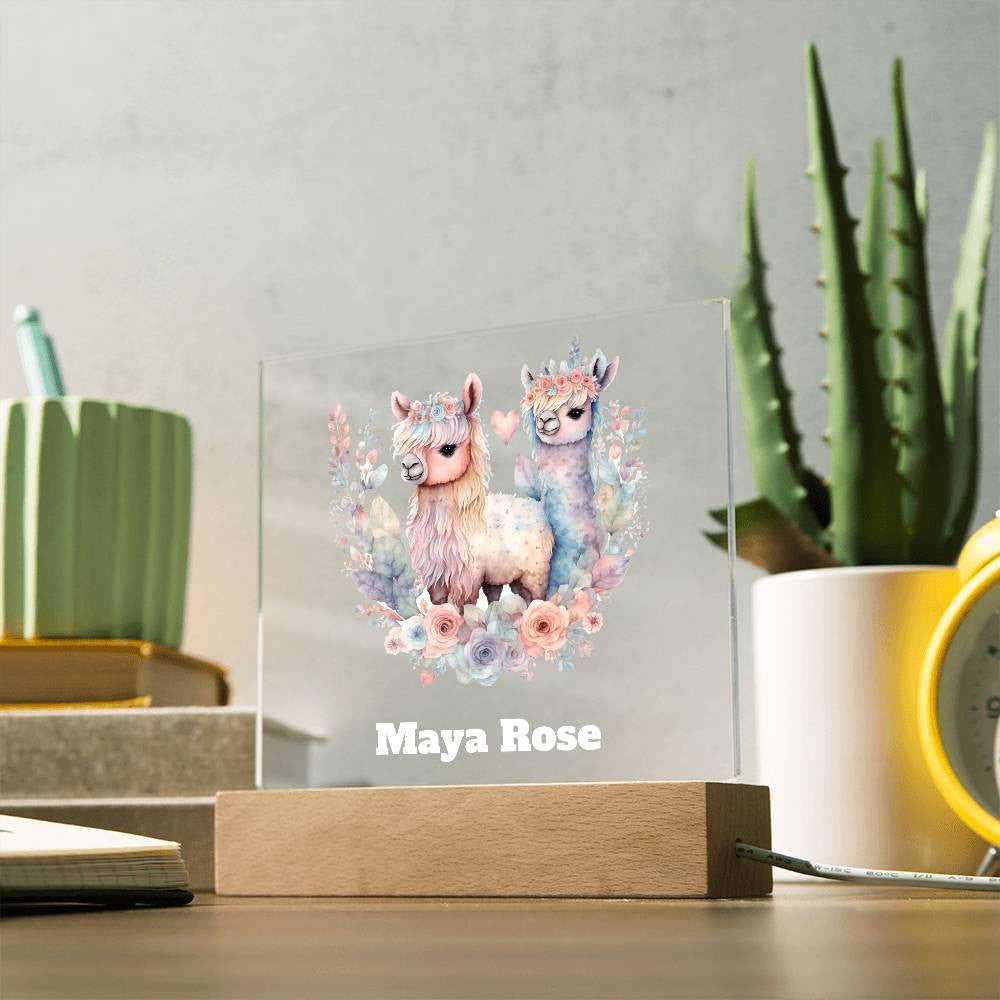 Llama Nightlight,  Baby Llama Kids Room Decor,  Llama Baby Gift,  Nursery Decor, Baby Shower Gift, Girls Bedroom Art, Alpaca , Girls Birthday Gift Idea-[product type]