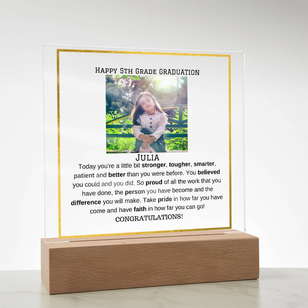 Personalized Photo Plaque - Elementary Middle School Graduation Gift-[product type]