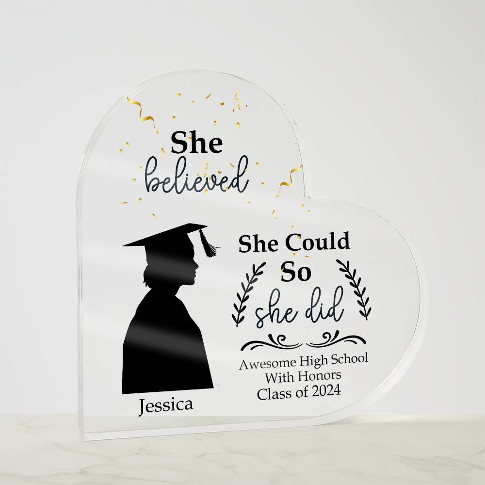 Personalized Graduation Heart Plaque Gift-[product type]