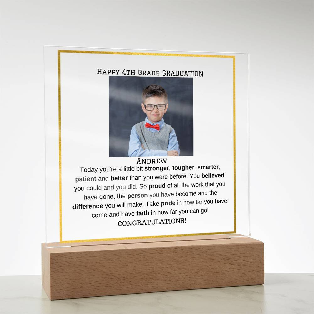 Personalized Photo Plaque - Elementary Middle School Graduation Gift-[product type]